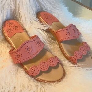 Jack Rogers Women's Pink Leather Sandals